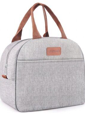 Easyfun Insulated Lunch Bag | Gray Reusable Lunch Tote
